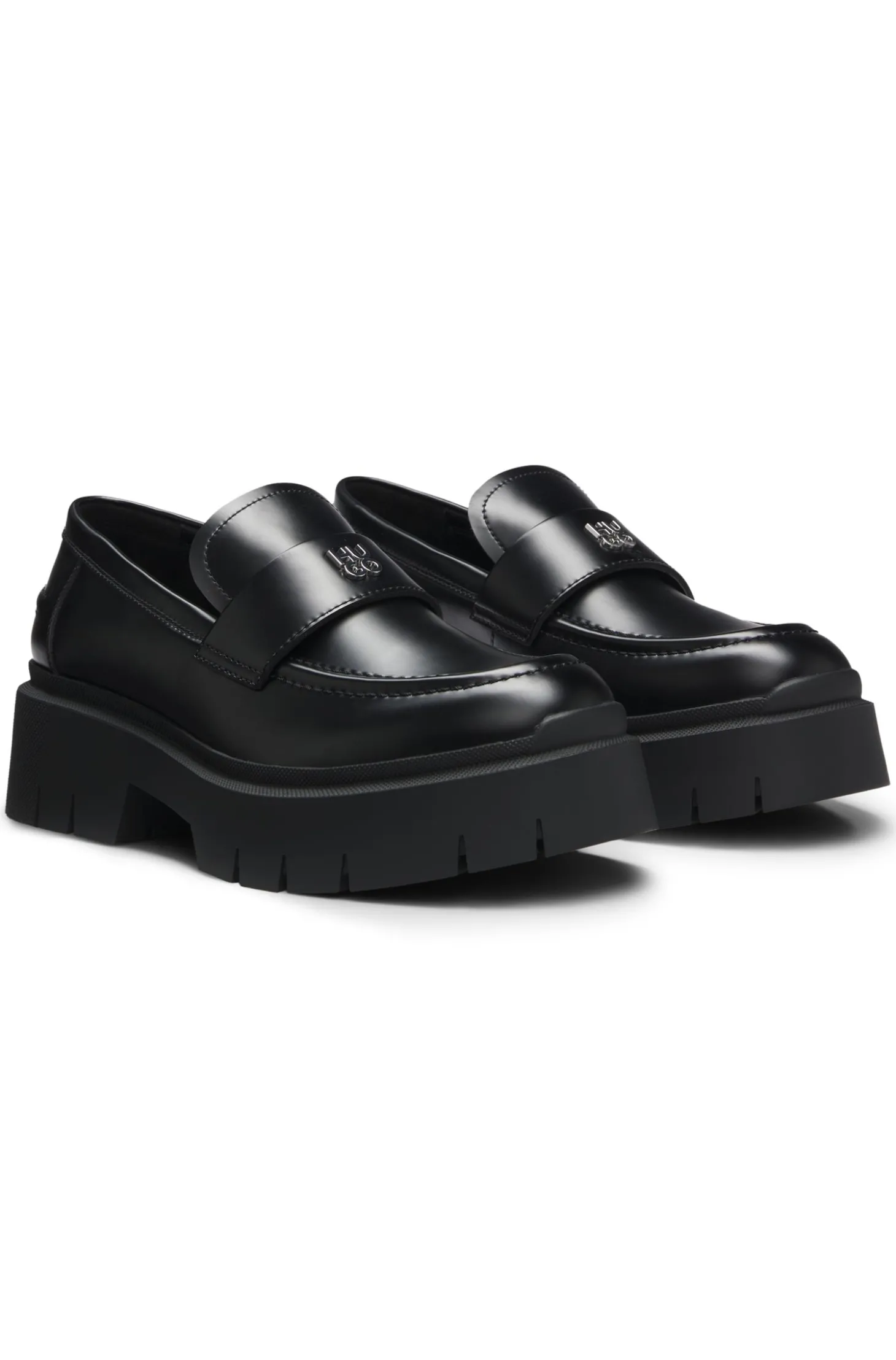 Loafers aus Kunstleder mit Stack-Logo