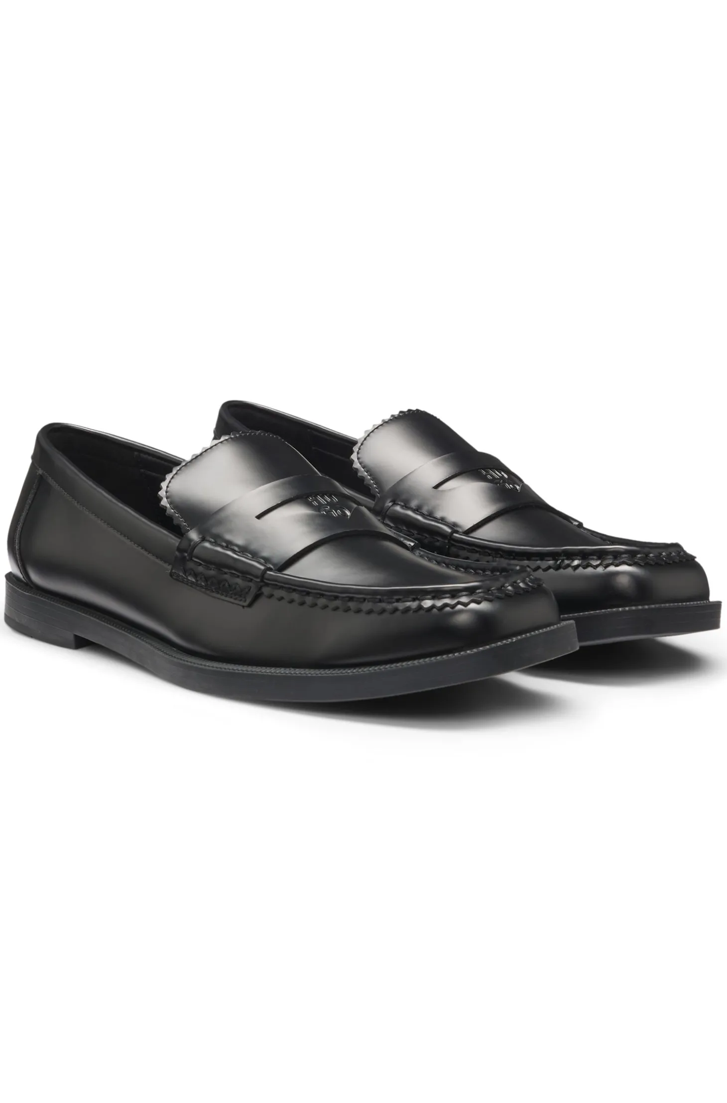 Loafers aus Kunstleder mit Stack-Logo