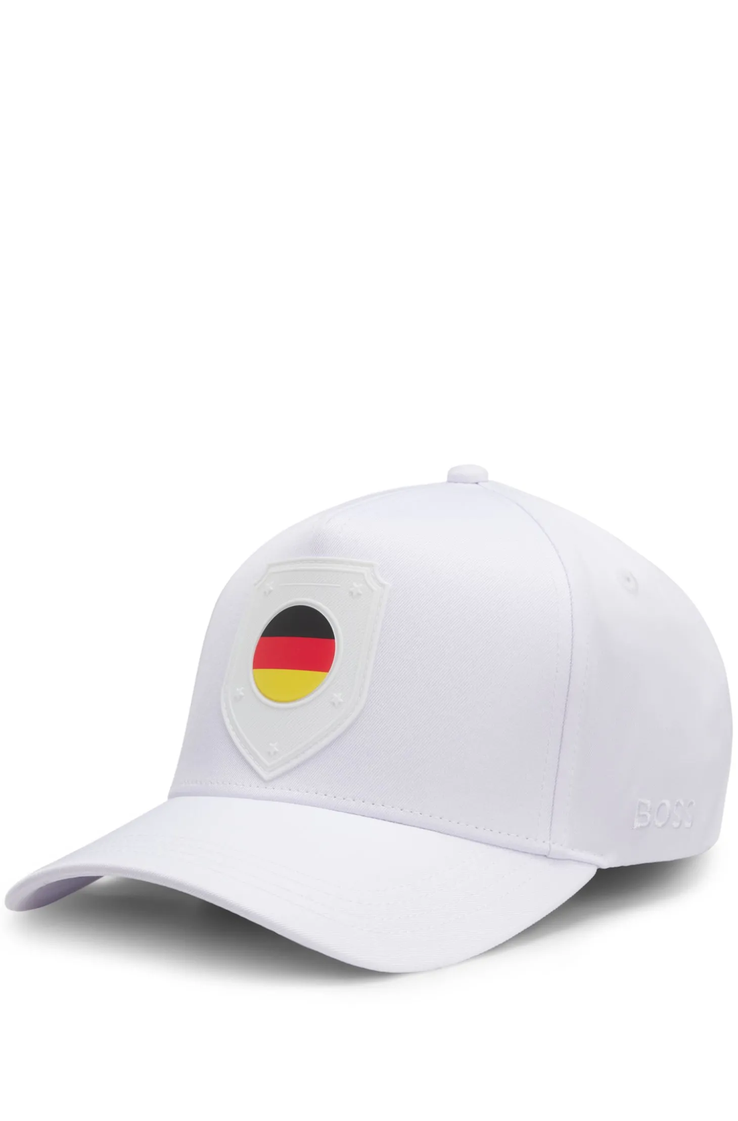Logo-Cap aus glänzendem Twill mit Landesflaggen-Badge