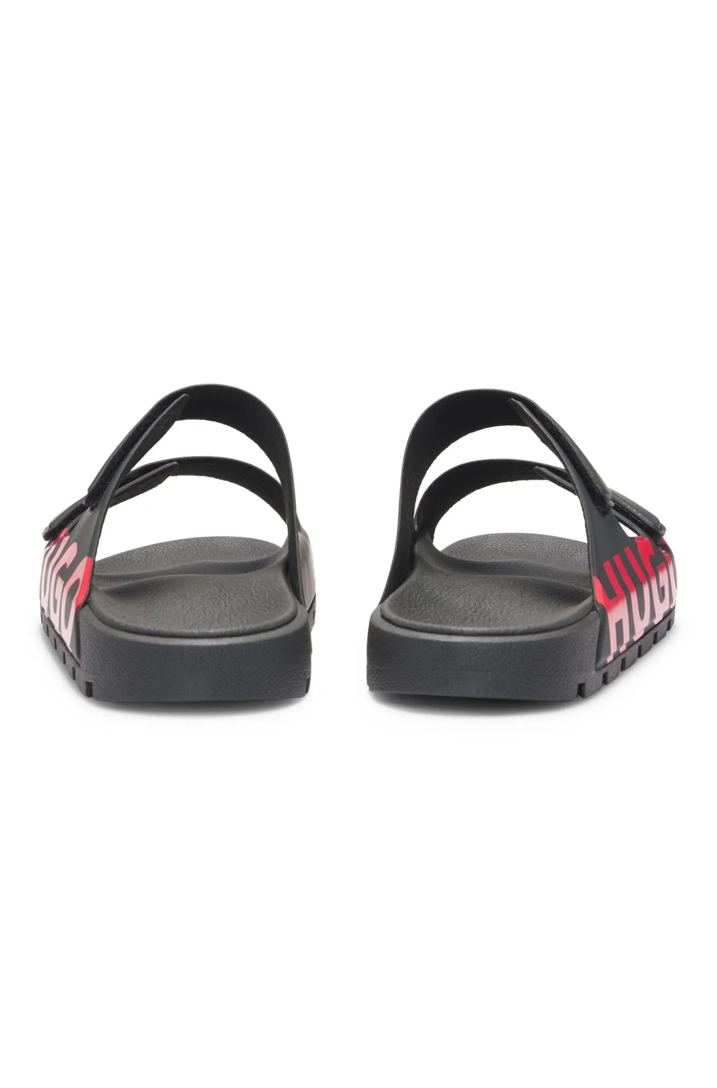 Logo-Sandalen mit zwei Klettverschluss-Riemen