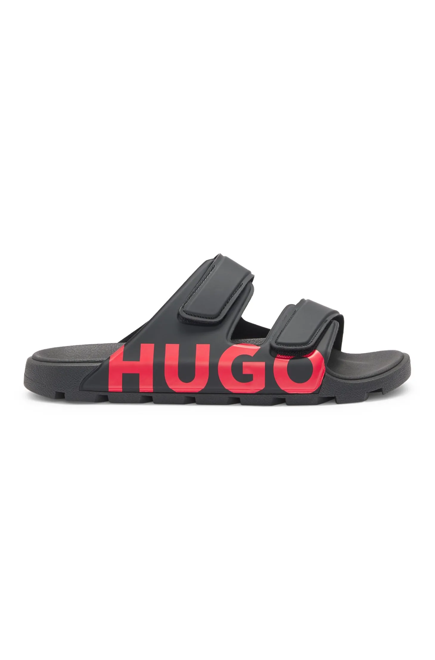 Logo-Sandalen mit zwei Klettverschluss-Riemen