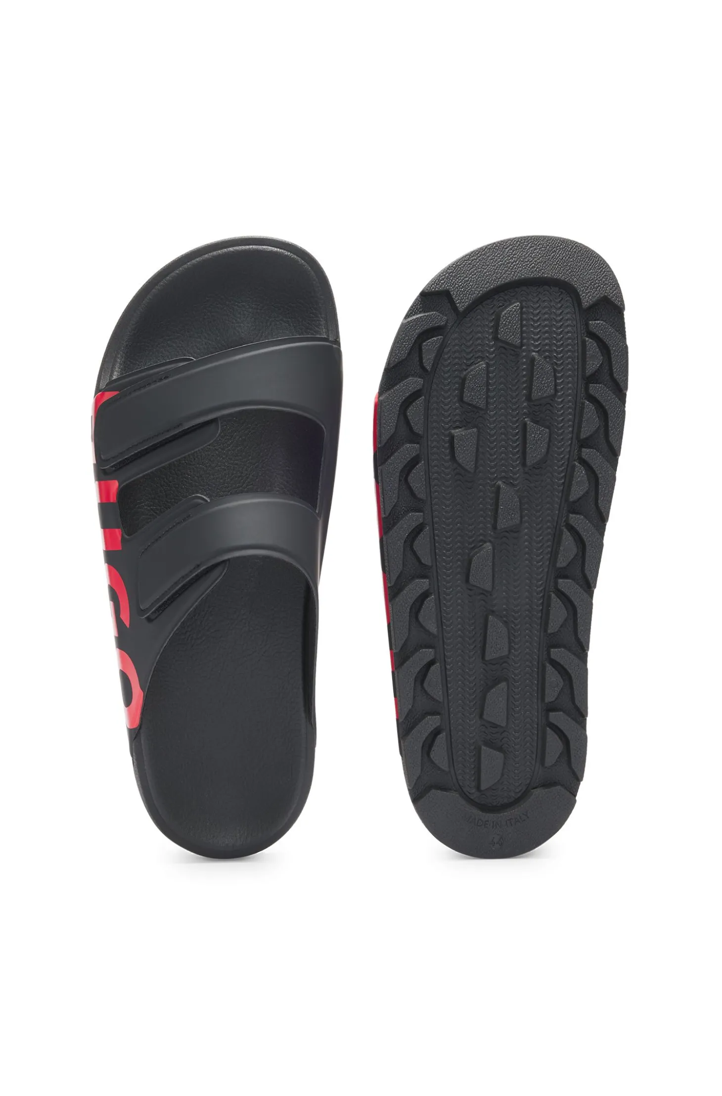 Logo-Sandalen mit zwei Klettverschluss-Riemen