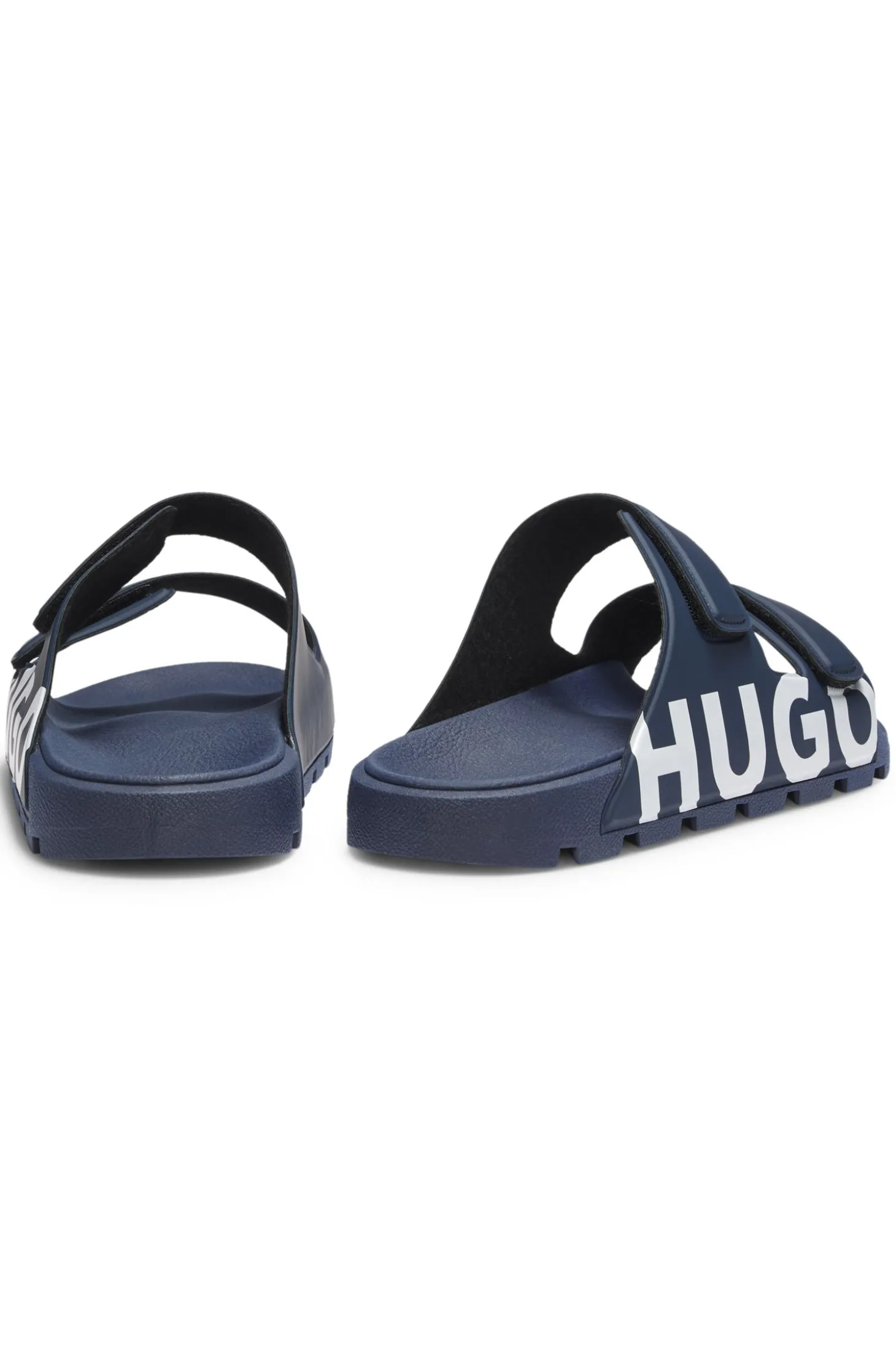 Logo-Sandalen mit zwei Klettverschluss-Riemen