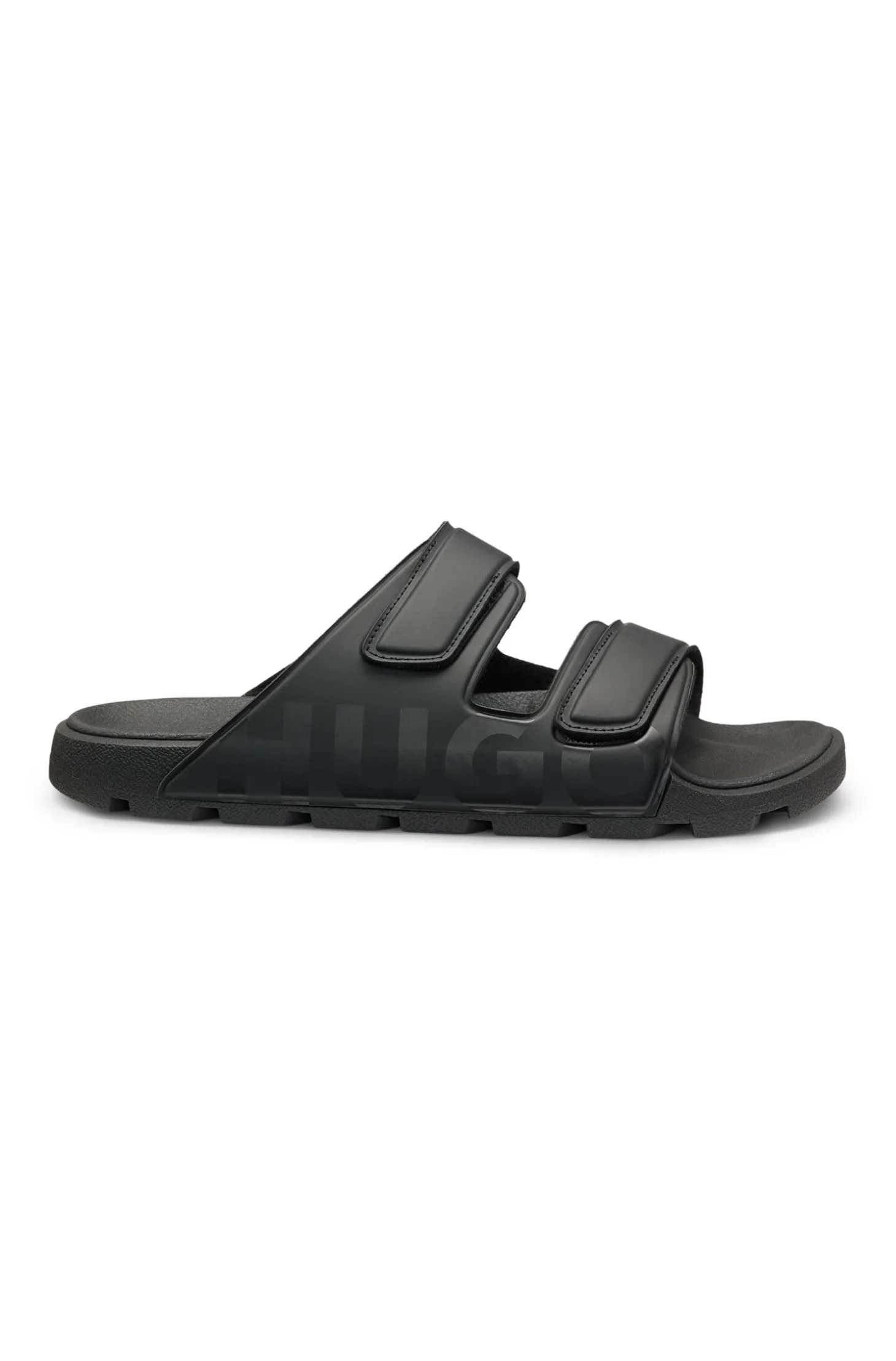 Logo-Sandalen mit zwei Klettverschluss-Riemen