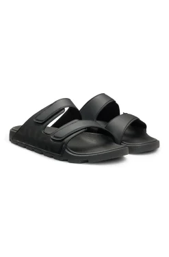 Logo-Sandalen mit zwei Klettverschluss-Riemen