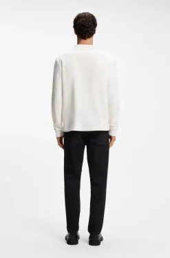 Longsleeve aus Baumwolle mit Stehkragen