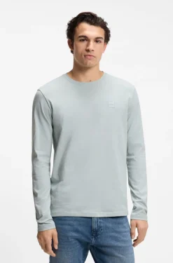 Longsleeve aus Baumwolle mit Logo-Patch