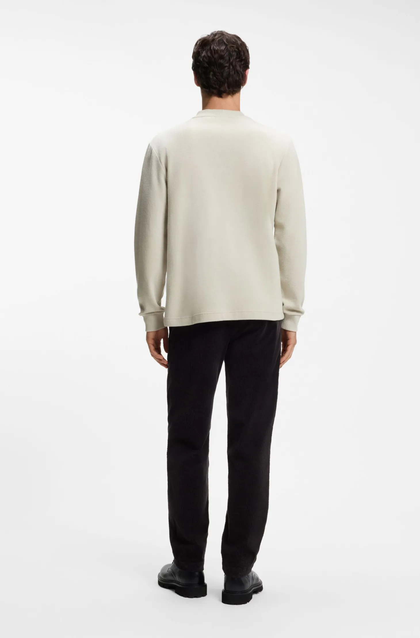 Longsleeve aus Baumwolle mit Stehkragen
