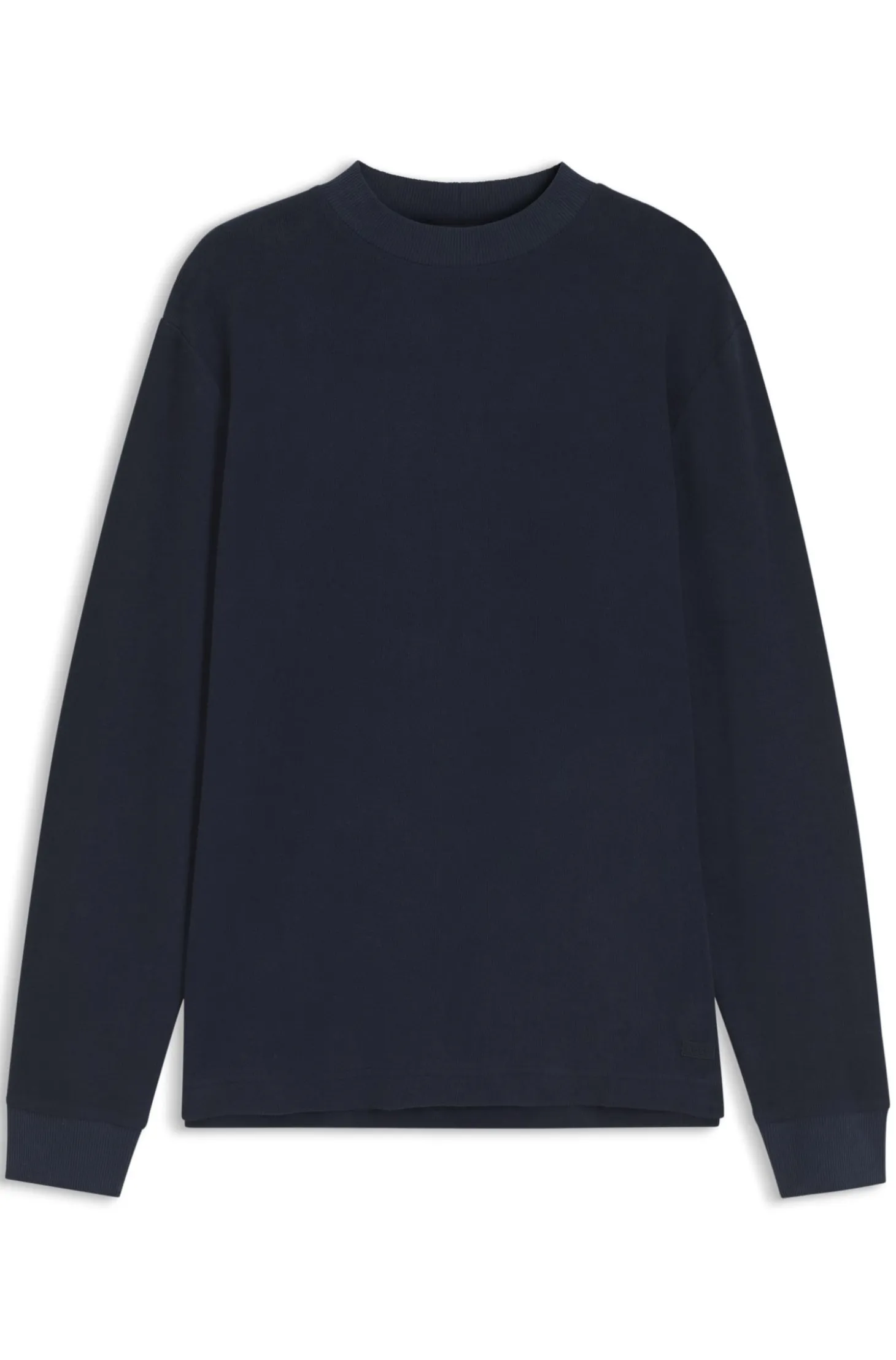 Longsleeve aus Baumwolle mit Stehkragen