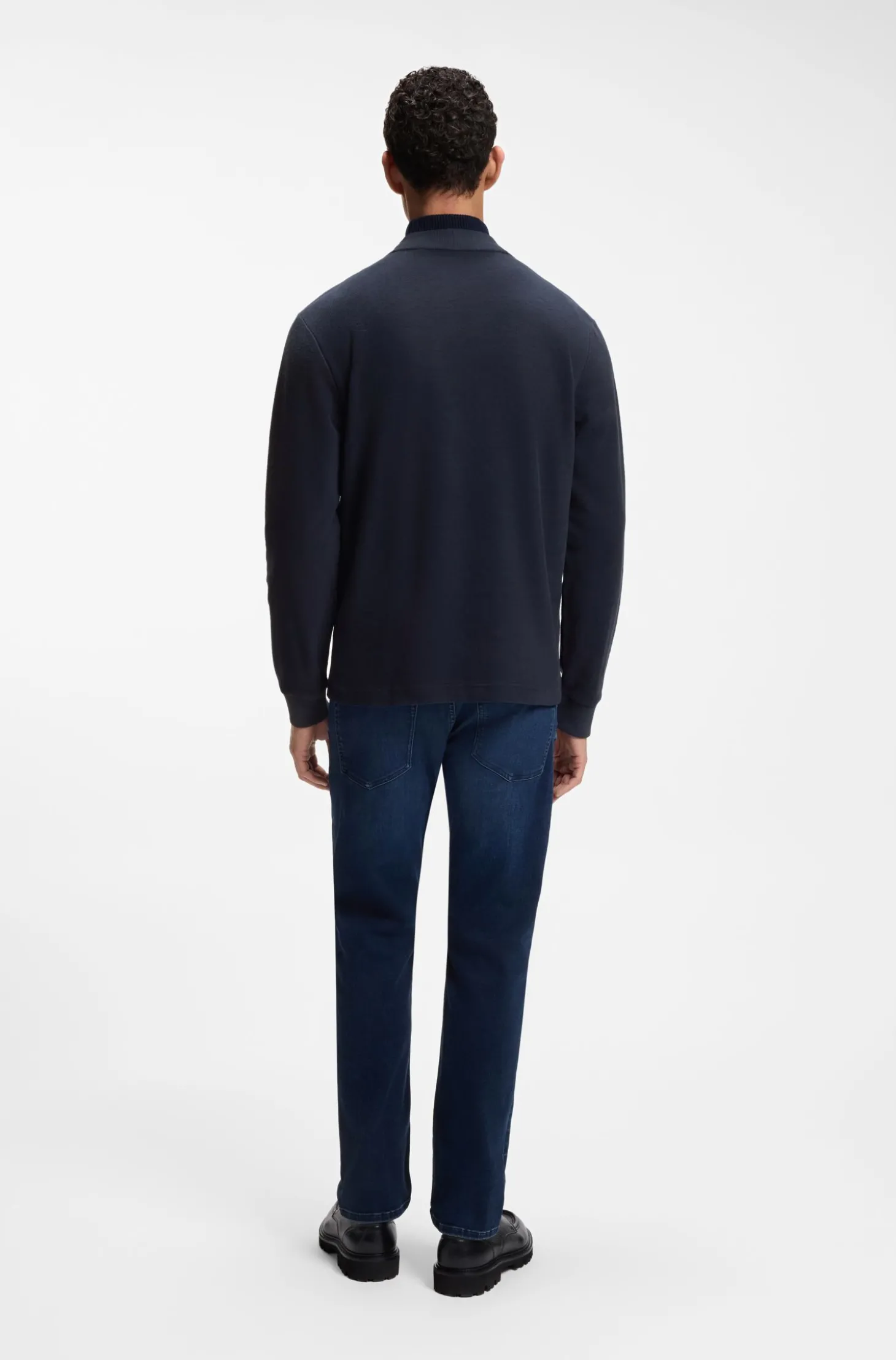 Longsleeve aus Baumwolle mit Stehkragen