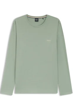 Longsleeve aus Stretch-Baumwolle mit Logo-Stickerei