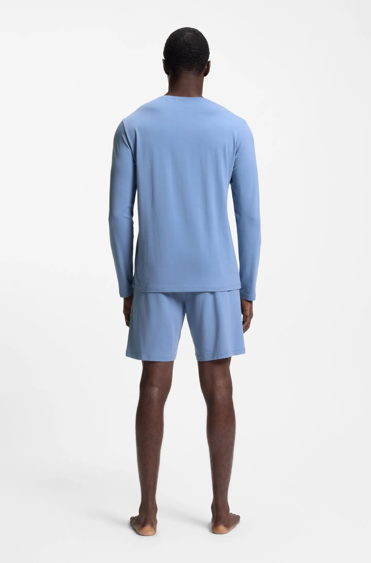 Longsleeve aus Stretch-Baumwolle mit Logo-Stickerei
