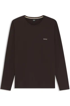 Longsleeve aus Stretch-Baumwolle mit Logo-Stickerei