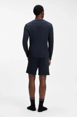 Longsleeve aus Stretch-Baumwolle mit Logo-Stickerei
