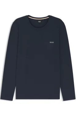 Longsleeve aus Stretch-Baumwolle mit Logo-Stickerei