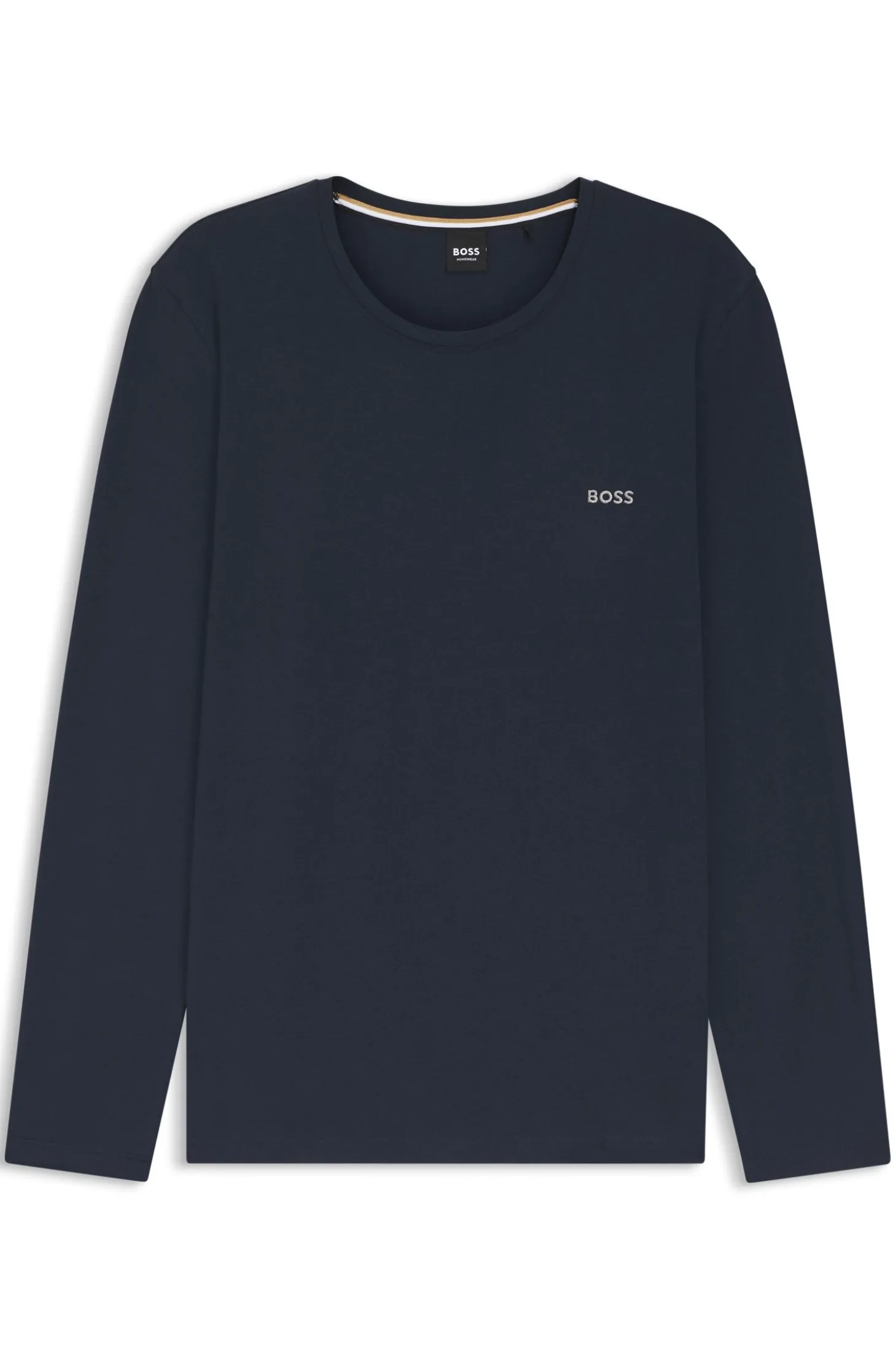 Longsleeve aus Stretch-Baumwolle mit Logo-Stickerei