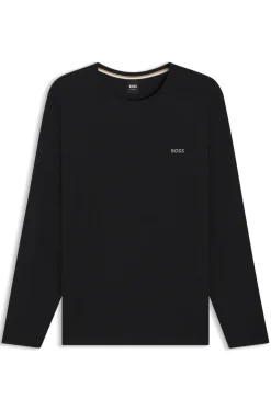 Longsleeve aus Stretch-Baumwolle mit Logo-Stickerei