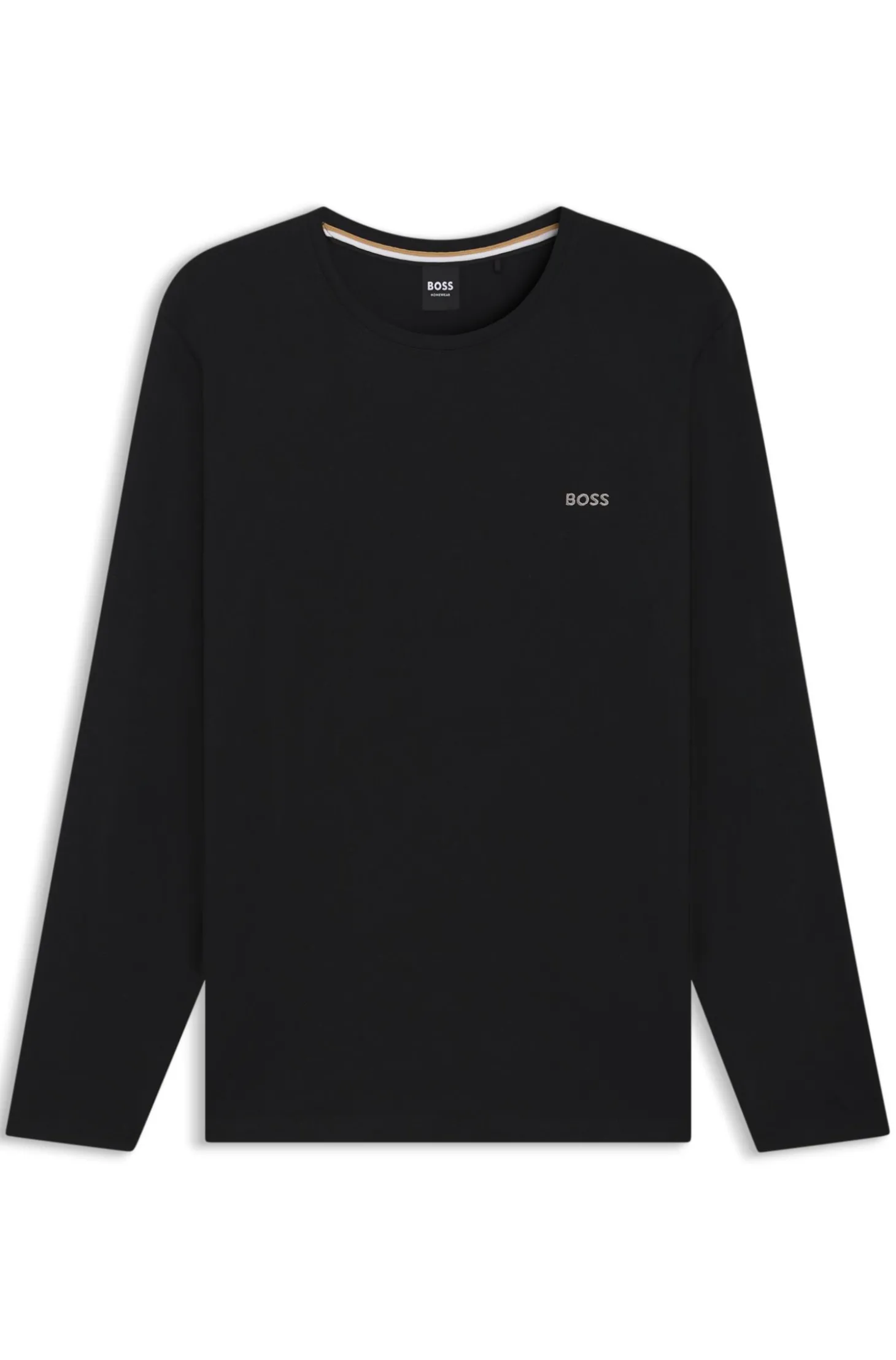 Longsleeve aus Stretch-Baumwolle mit Logo-Stickerei