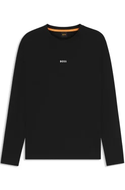 Longsleeve aus Stretch-Baumwolle mit Logo-Print