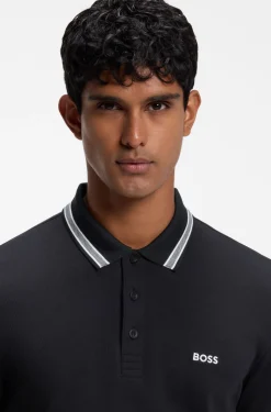 Longsleeve-Poloshirt aus Baumwoll-Piqué