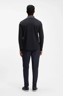 Longsleeve-Poloshirt aus Baumwoll-Piqué