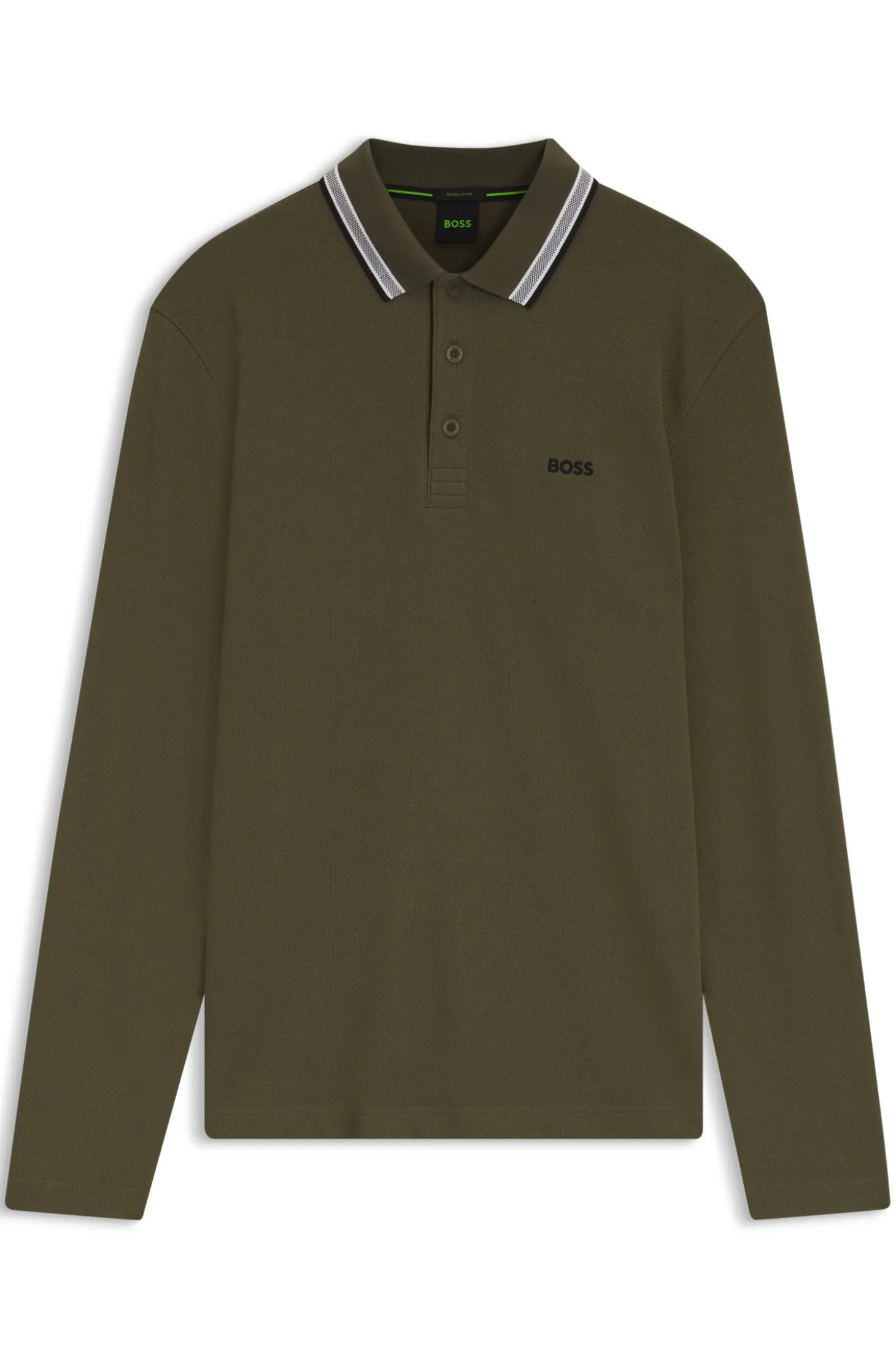 Longsleeve-Poloshirt aus Baumwoll-Piqué