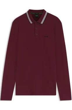 Longsleeve-Poloshirt aus Baumwoll-Piqué