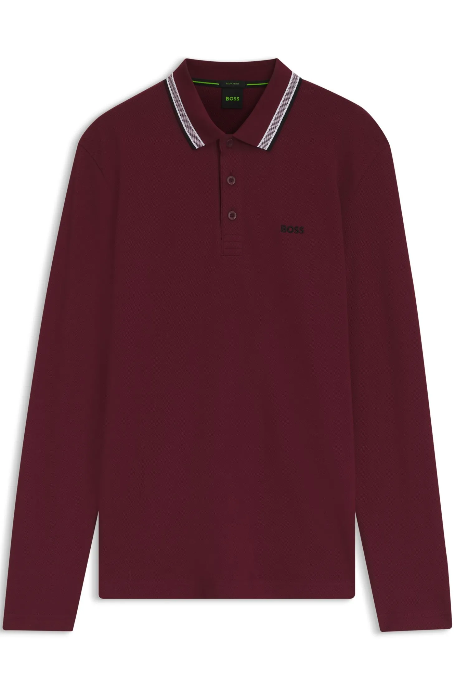 Longsleeve-Poloshirt aus Baumwoll-Piqué