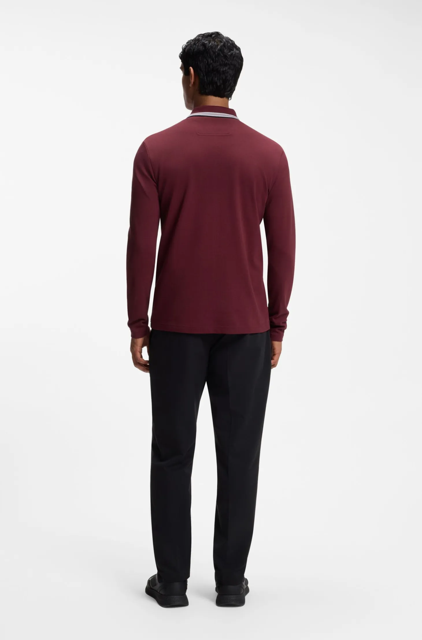 Longsleeve-Poloshirt aus Baumwoll-Piqué