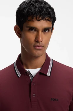Longsleeve-Poloshirt aus Baumwoll-Piqué