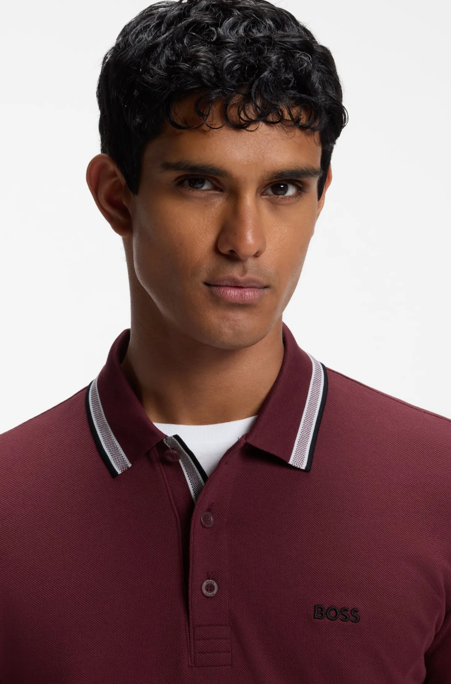 Longsleeve-Poloshirt aus Baumwoll-Piqué