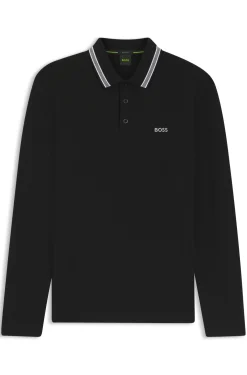 Longsleeve-Poloshirt aus Baumwoll-Piqué