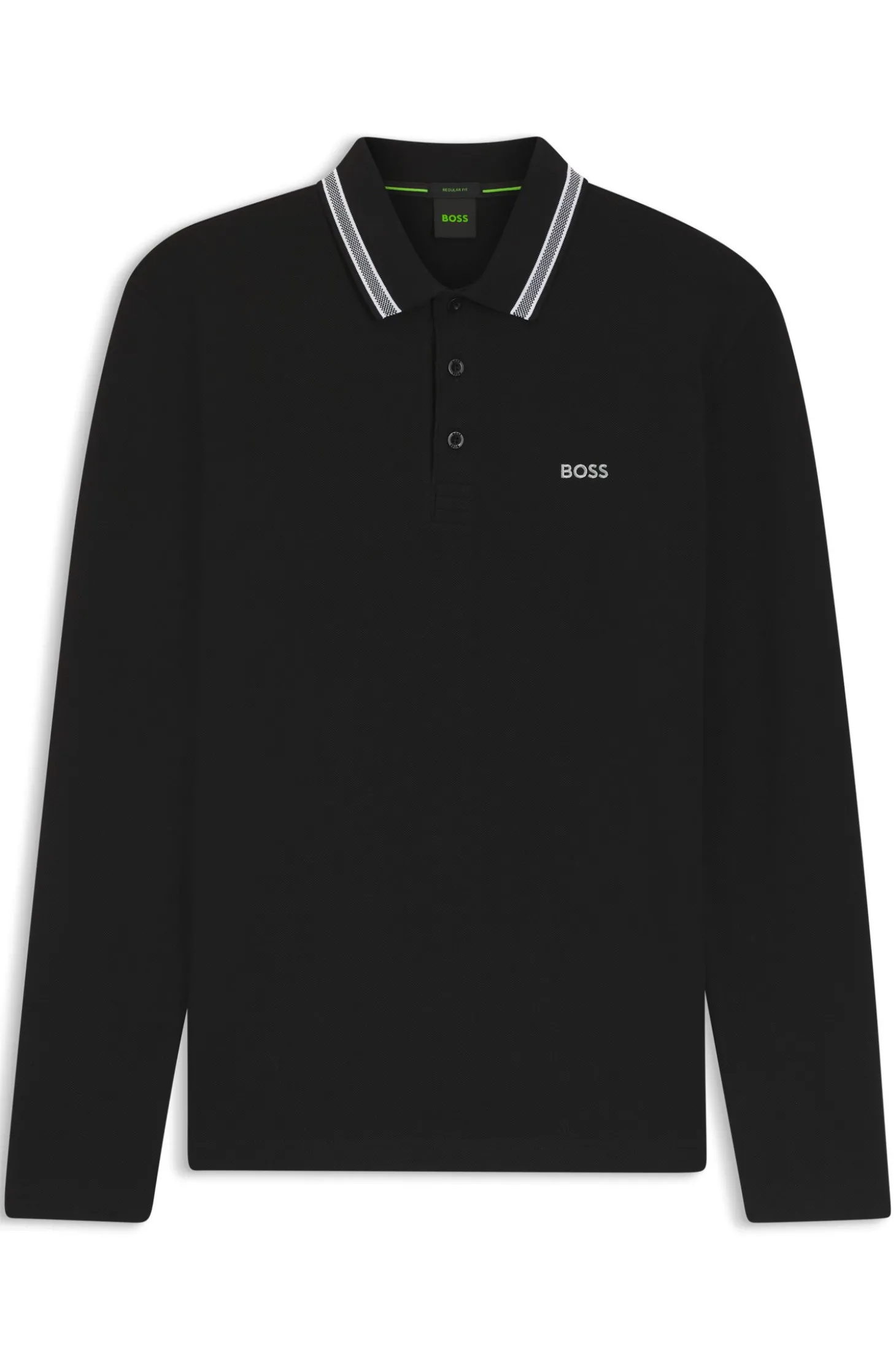 Longsleeve-Poloshirt aus Baumwoll-Piqué