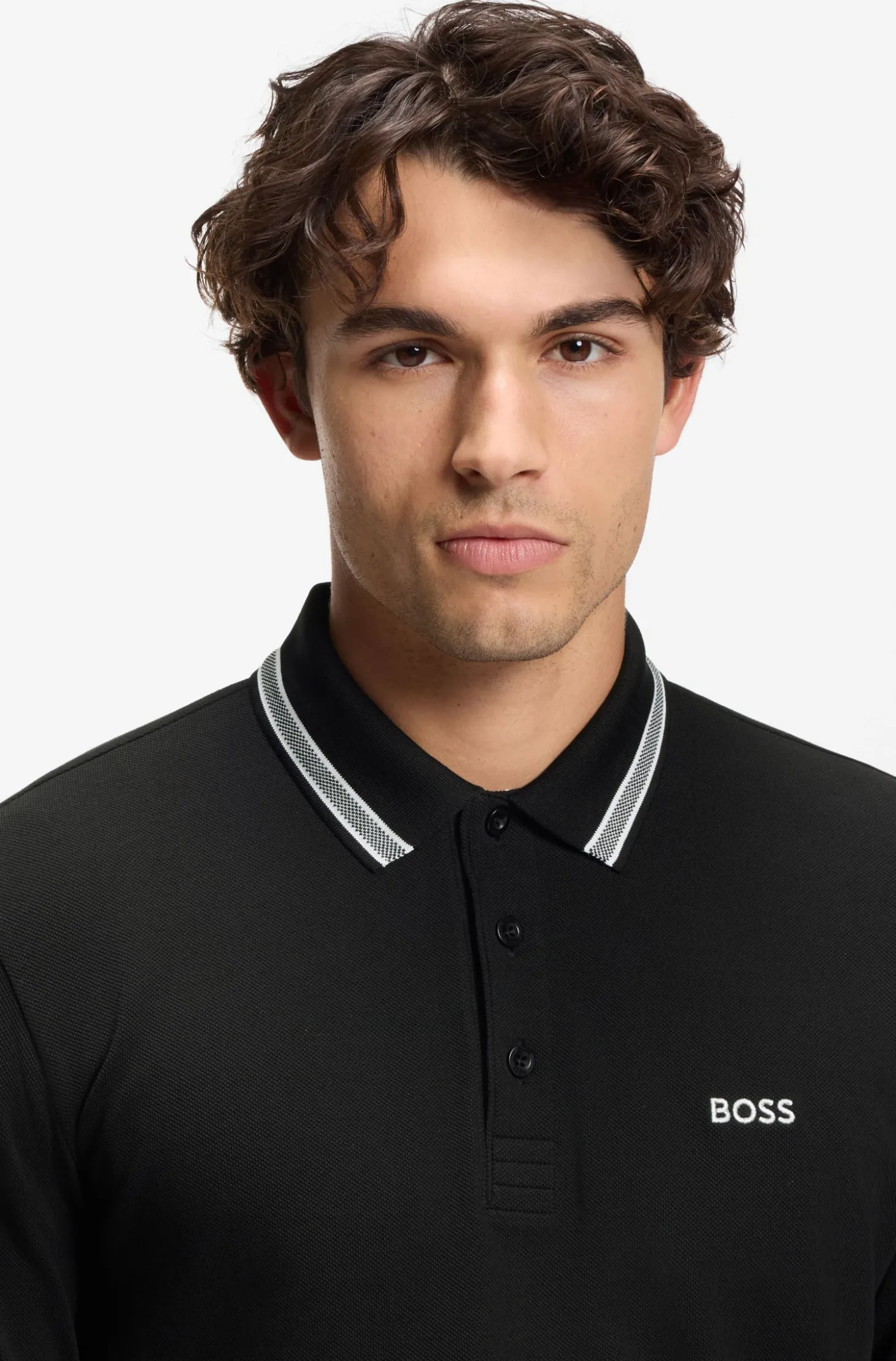 Longsleeve-Poloshirt aus Baumwoll-Piqué