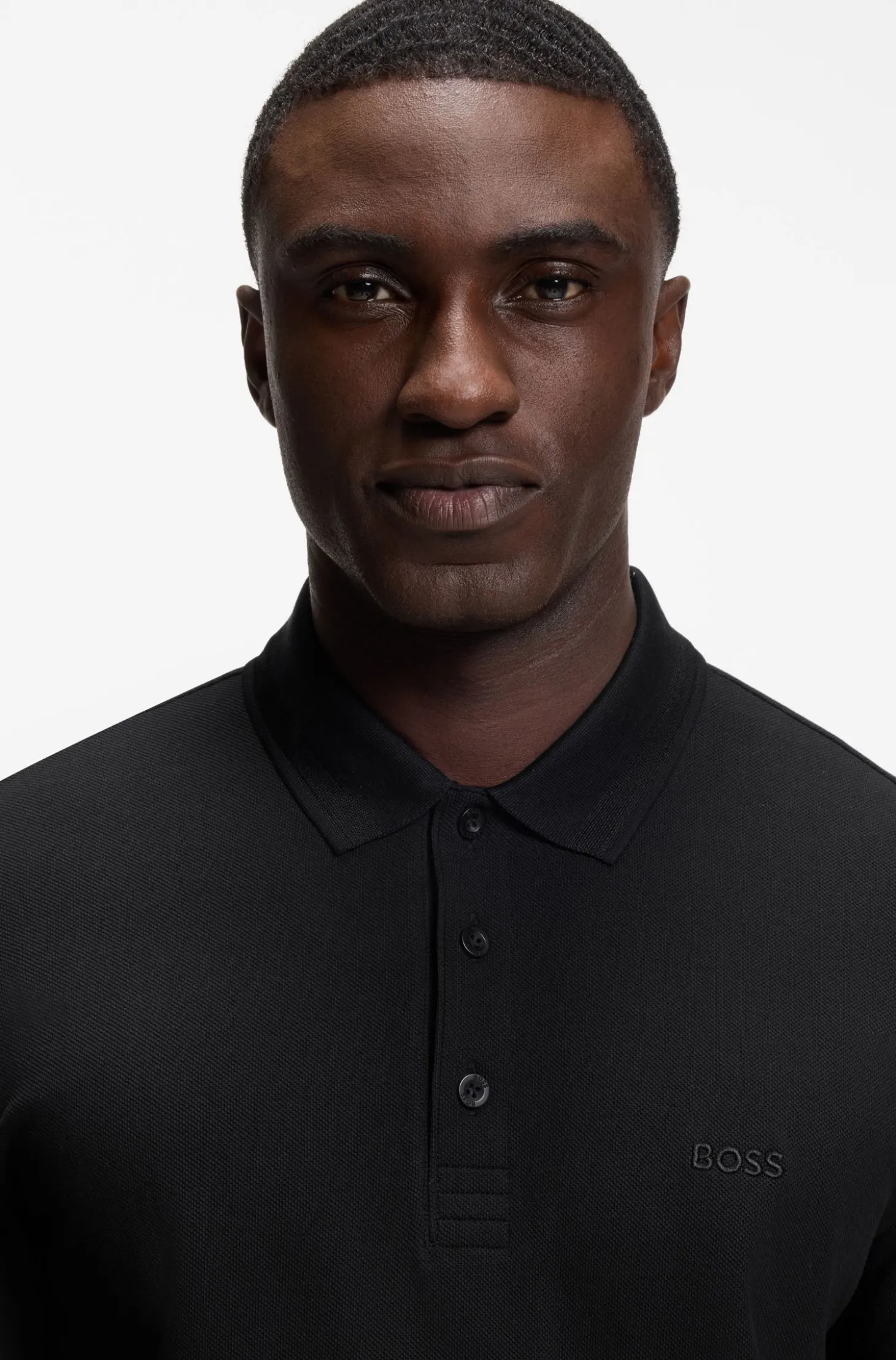 Longsleeve-Poloshirt aus Baumwoll-Piqué