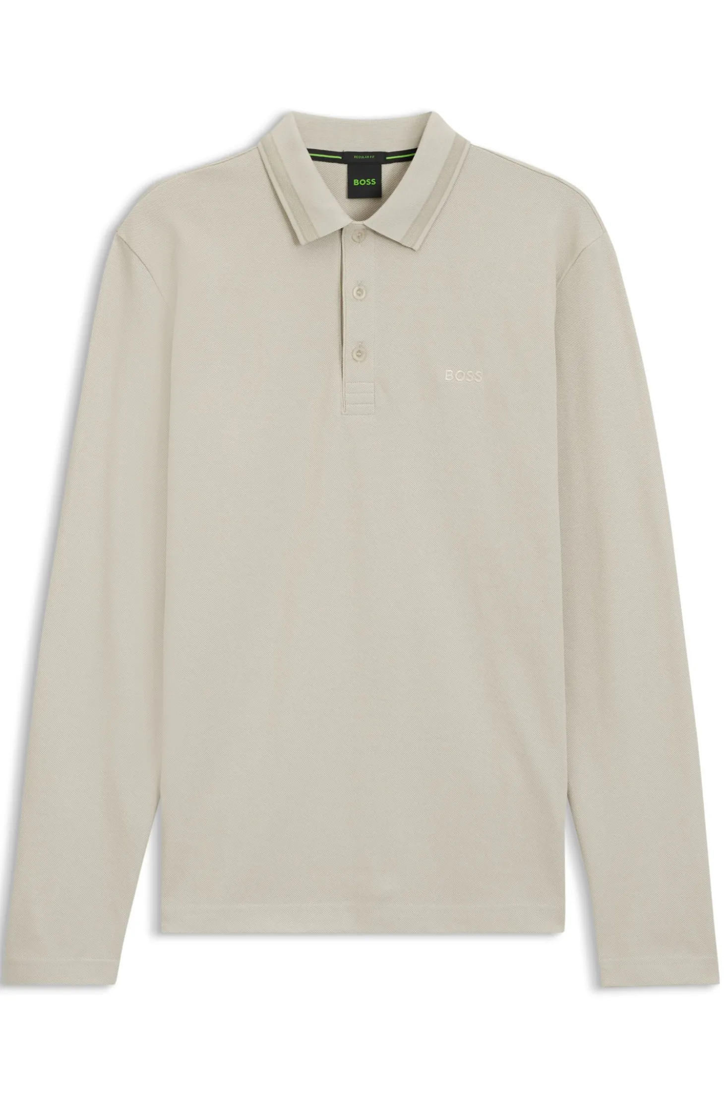 Longsleeve-Poloshirt aus Baumwoll-Piqué