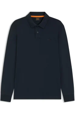 Longsleeve-Poloshirt aus Baumwolle mit Logo-Detail