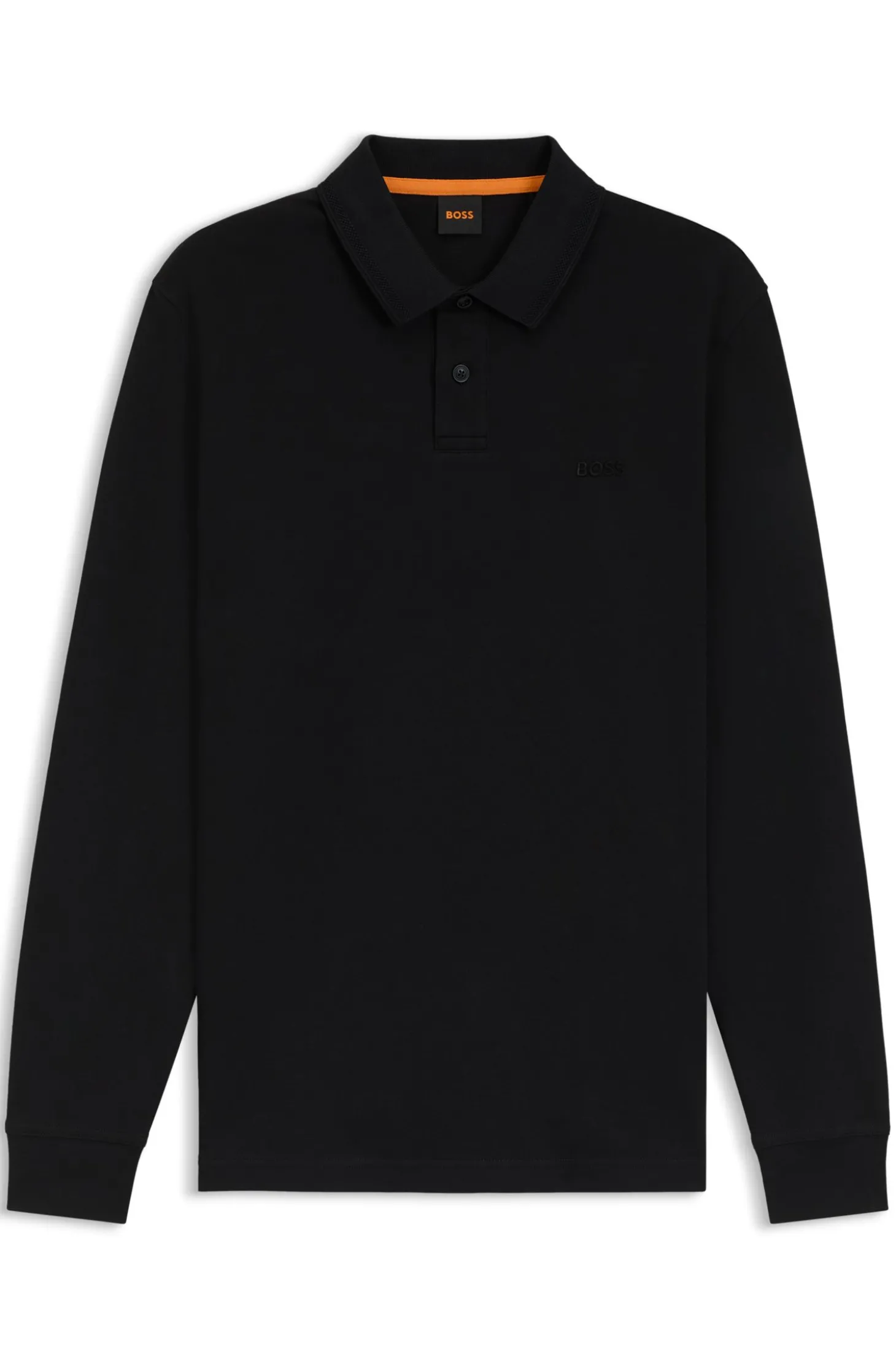 Longsleeve-Poloshirt aus Baumwolle mit Logo-Detail