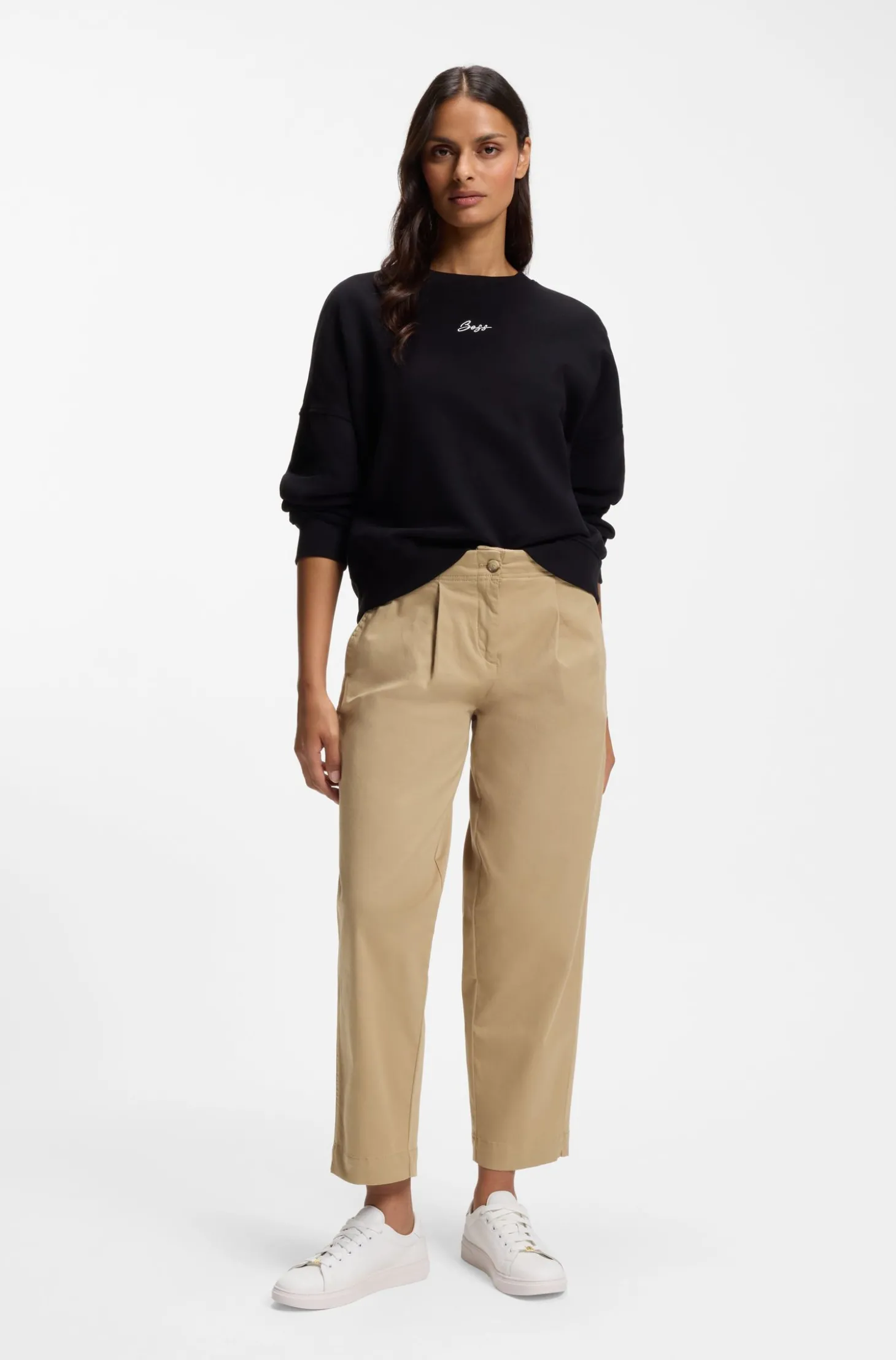 Loose-Fit Chino aus Stretch-Baumwolle mit Twill-Struktur