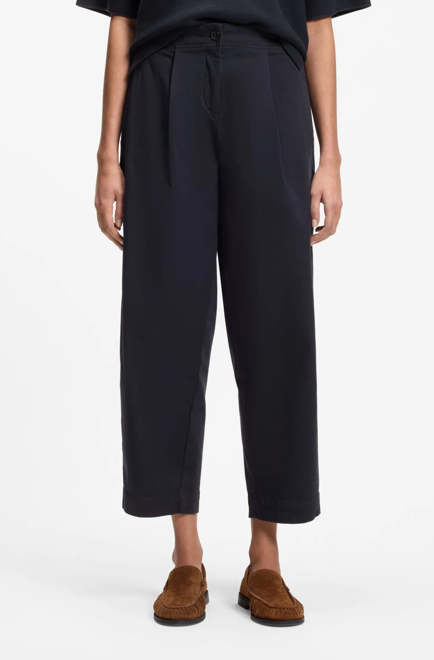 Loose-Fit Chino aus Stretch-Baumwolle mit Twill-Struktur