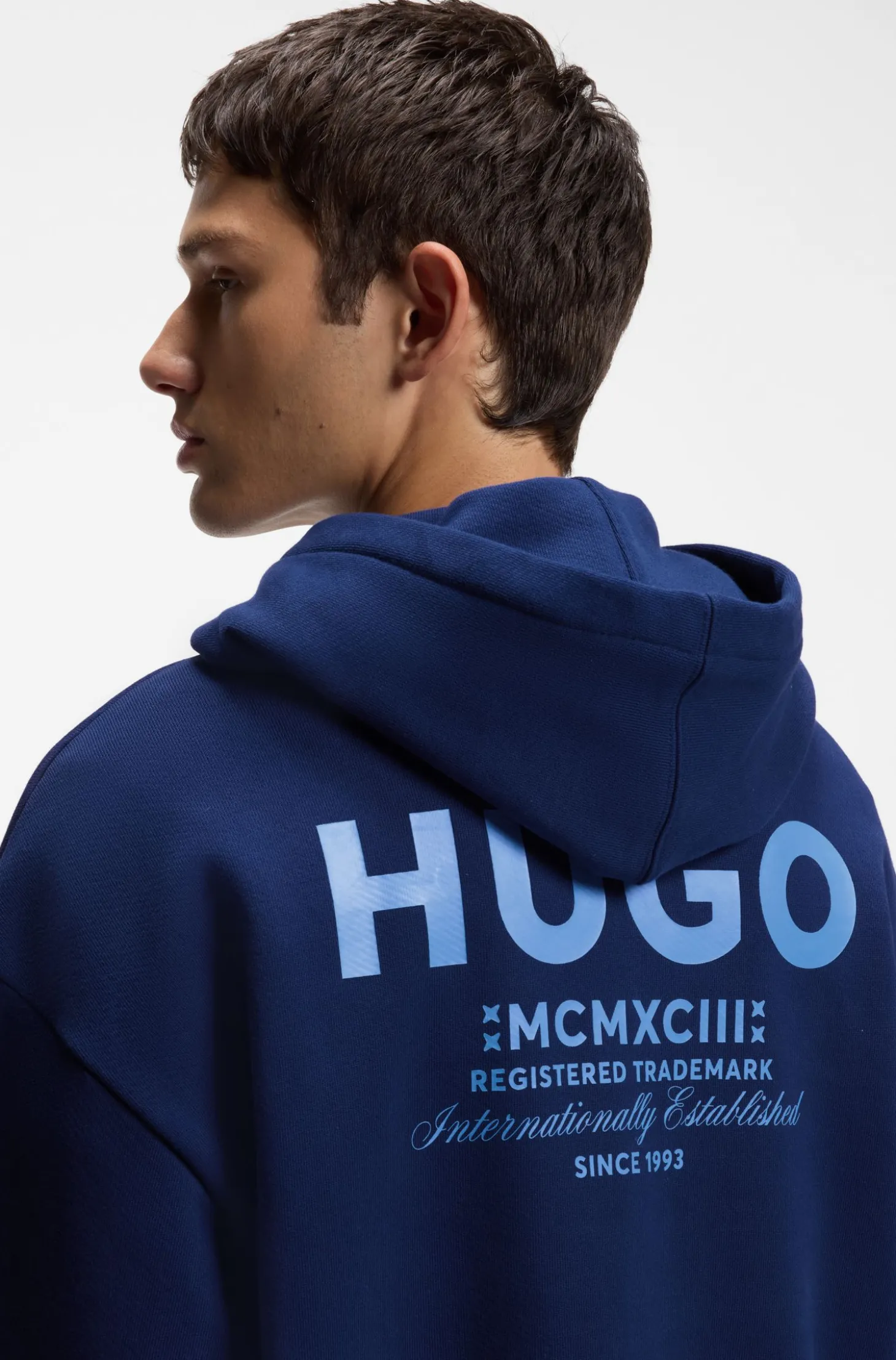Loose-Fit Hoodie aus Baumwoll-Terry mit Logo-Details