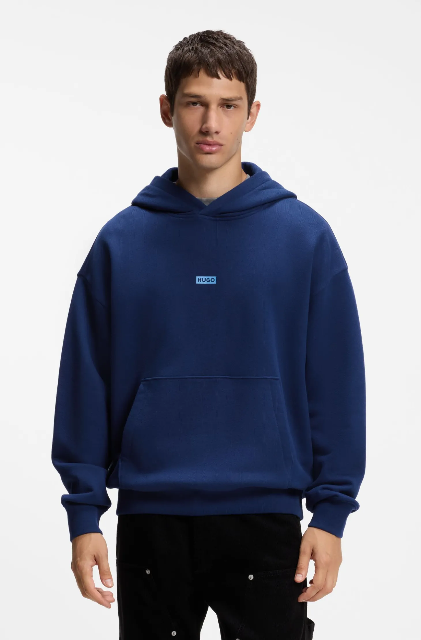 Loose-Fit Hoodie aus Baumwoll-Terry mit Logo-Details