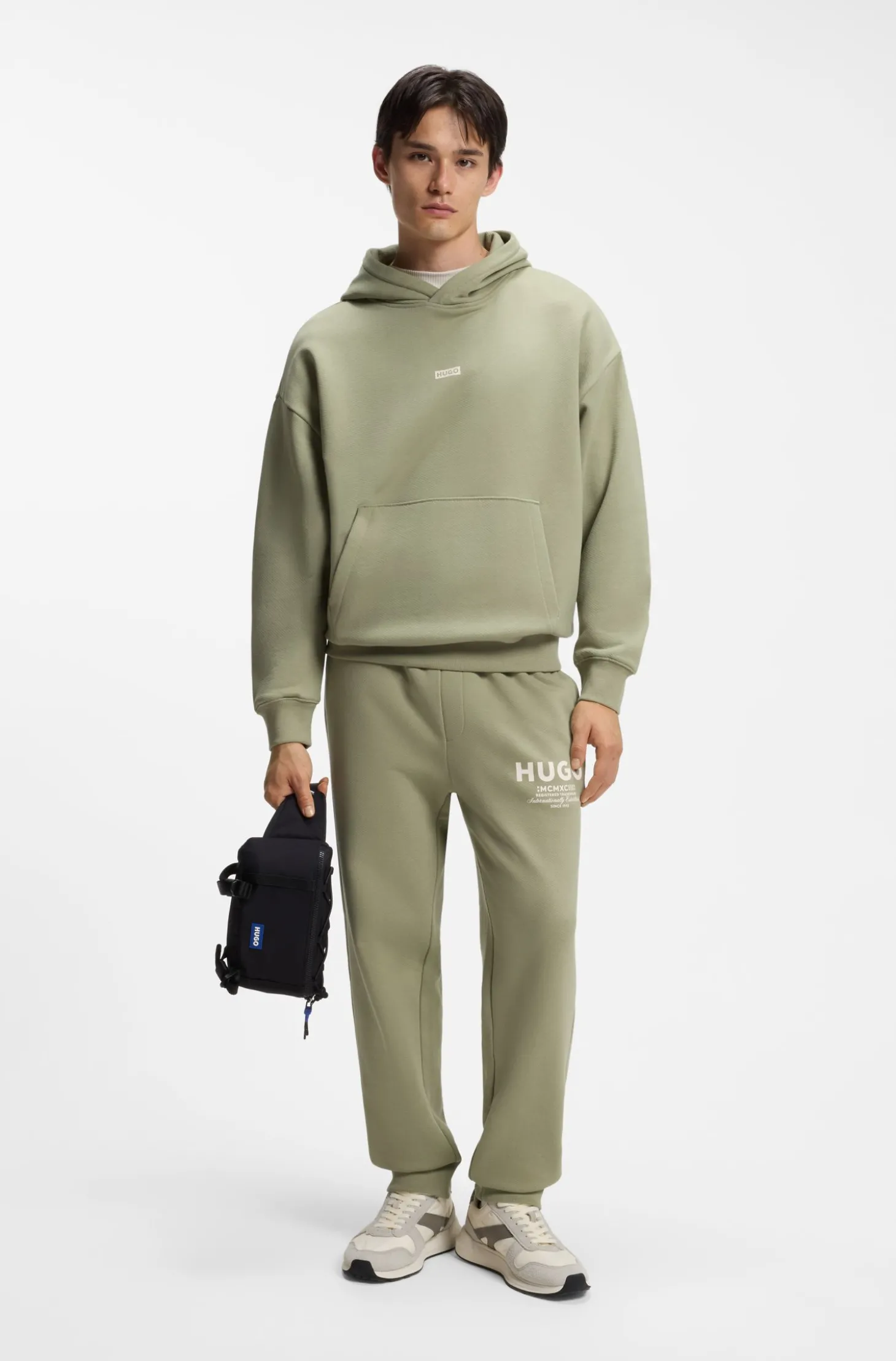Loose-Fit Hoodie aus Baumwoll-Terry mit Logo-Details
