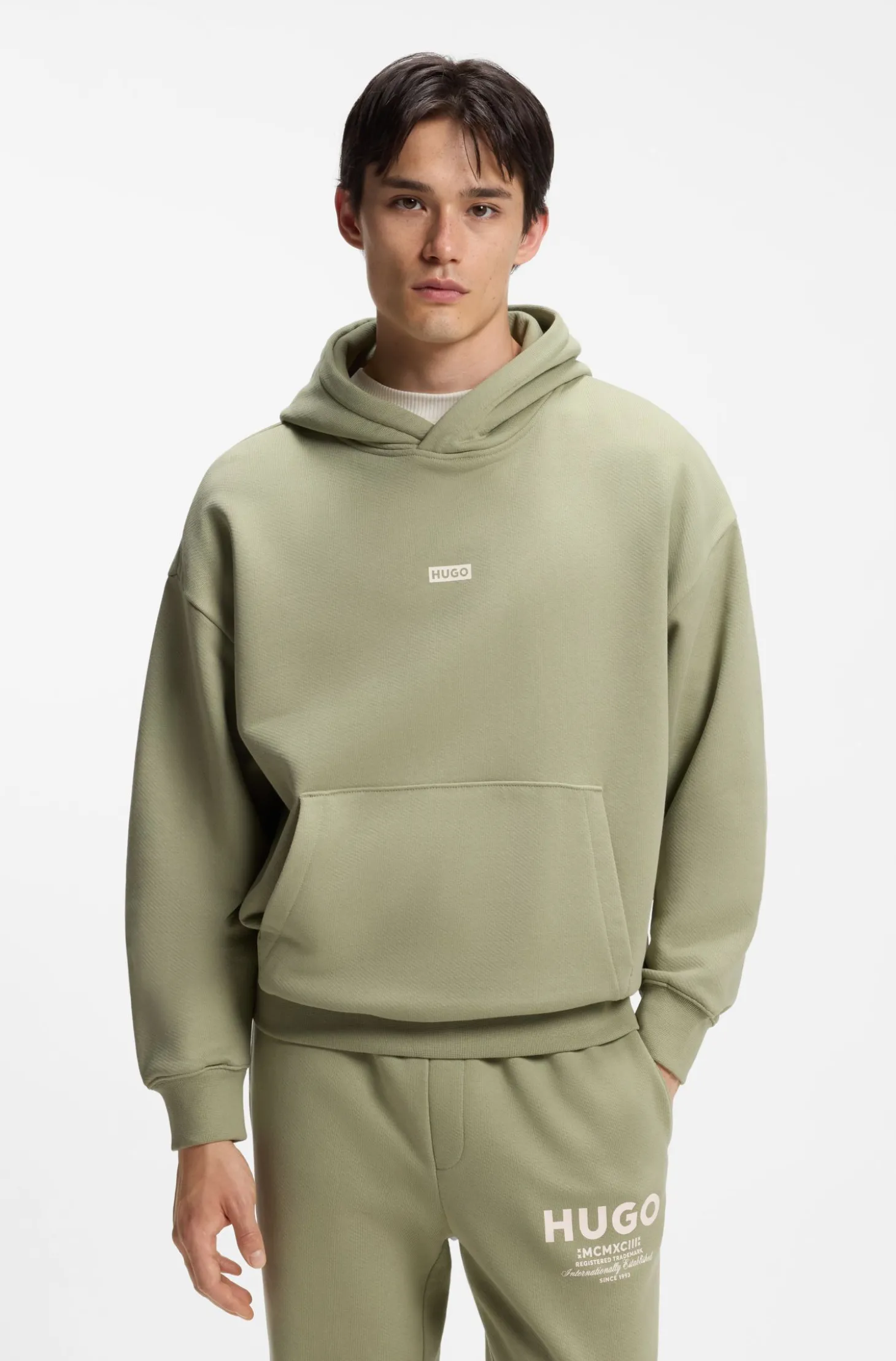Loose-Fit Hoodie aus Baumwoll-Terry mit Logo-Details