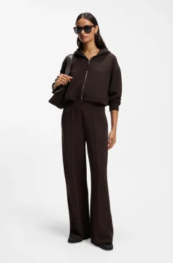 Loose-Fit Hoodie aus Scuba-Jersey mit Reißverschluss