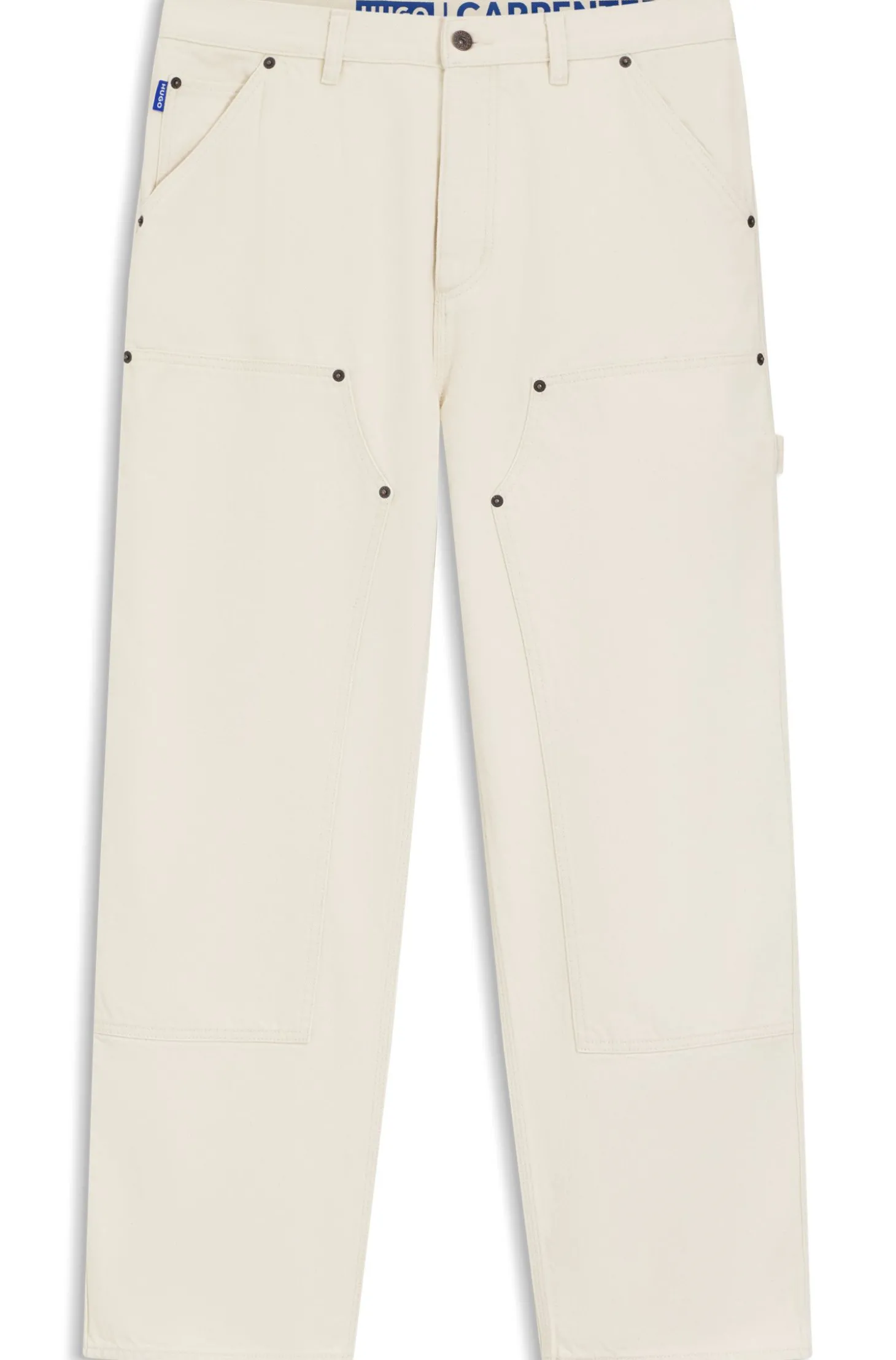 Loose-Fit Jeans aus Denim in Ecru