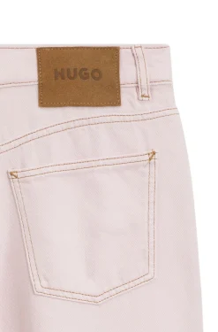 Loose-Fit Jeans aus roséfarbenem Denim