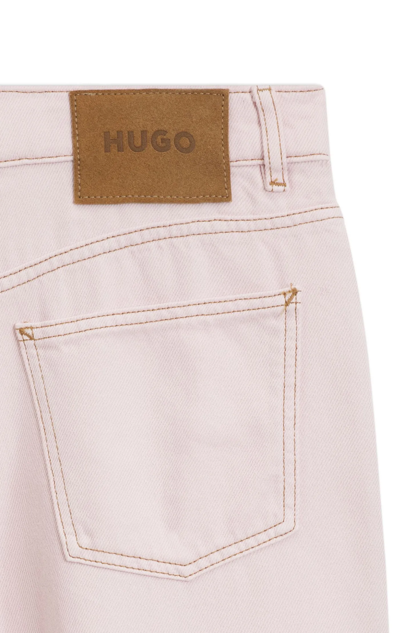 Loose-Fit Jeans aus roséfarbenem Denim