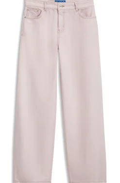 Loose-Fit Jeans aus roséfarbenem Denim