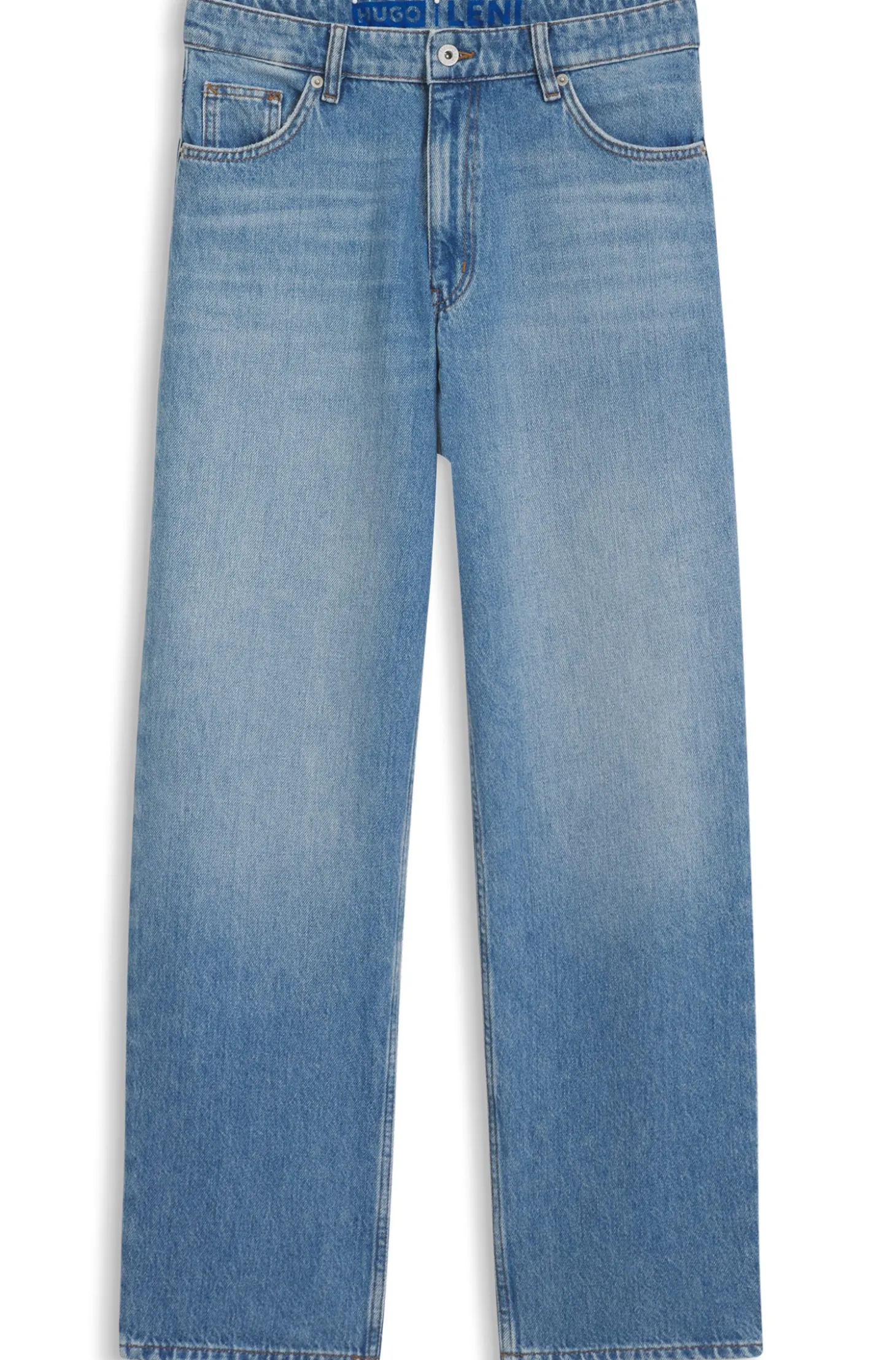 Loose-Fit Jeans mit weitem Bein und Charm-Akzenten